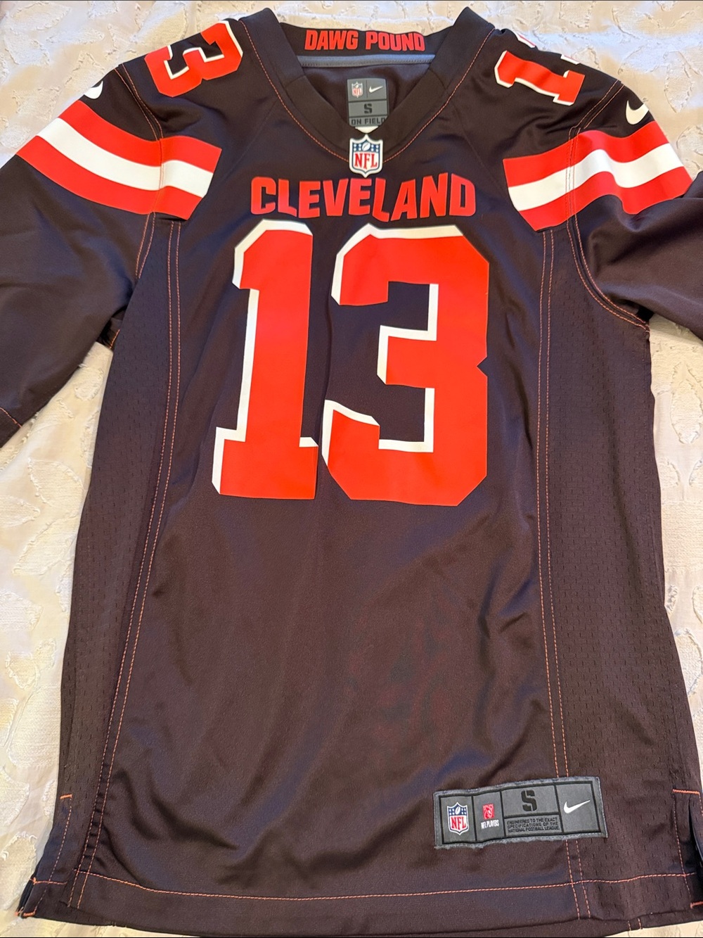Nike Browns Brown and Orange #13 Beckham Jersey